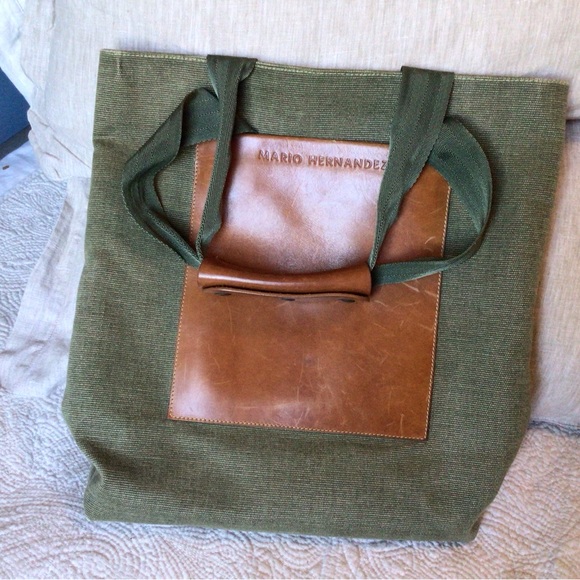 mario hernandez Other - Mario Hernandez hand made tote in green